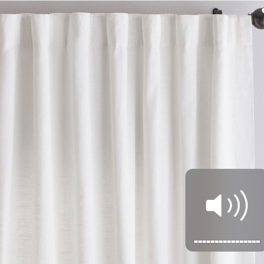 4 Pottery Barn Emery Linen Curtains, White, Blackout, extra-wide 100 x 108